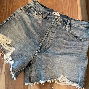 Hi-Waist Cut-Off Denim Shorts